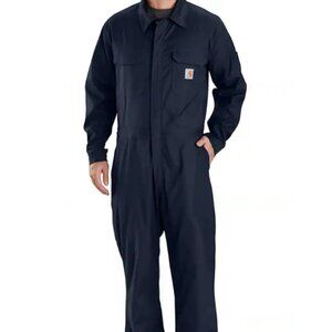 Carhartt Men's Rugged Flex Canvas Coverall in Navy- Size XL Tall- New!